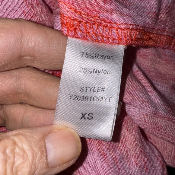 Pomander Place Pink Tuckernut Ikat Tiered Babydoll Dress XS Boho Beach Resort - Picture 7 of 9